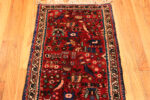 Top Of Vintage Persian Bird Design Hamadan Runner Rug 73178 by Nazmiyal Antique Rugs