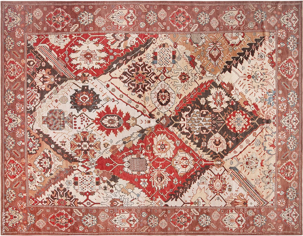 Vase Garden Design Persian Style Modern Turkish Rug Vase Garden Design Persian Style Modern Turkish Rug 61165 by Nazmiyal Antique Rugs