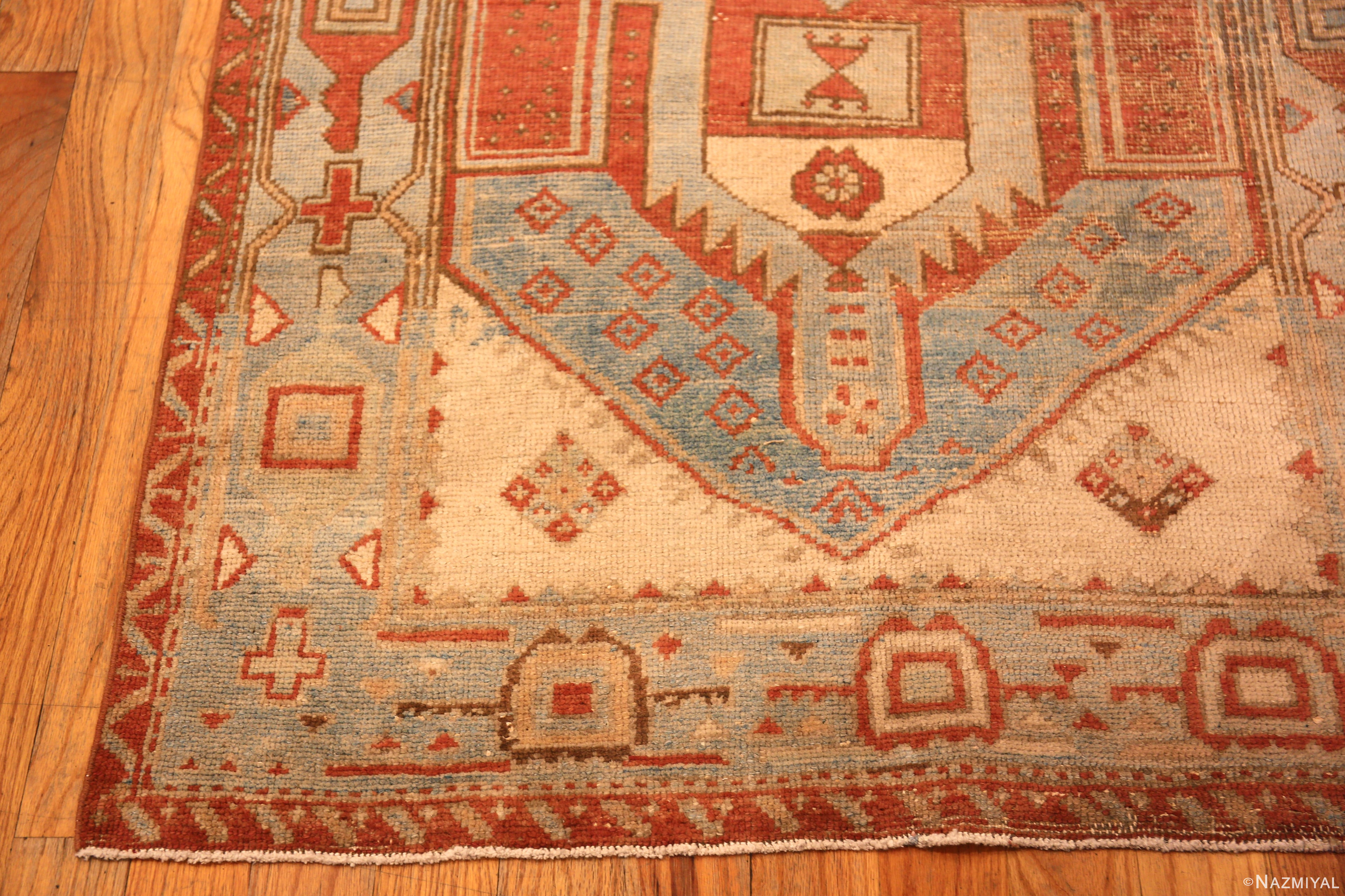 Corner Of Tribal Geometric Vintage Persian Malayer Runner Rug 73191 by Nazmiyal Antique Rugs