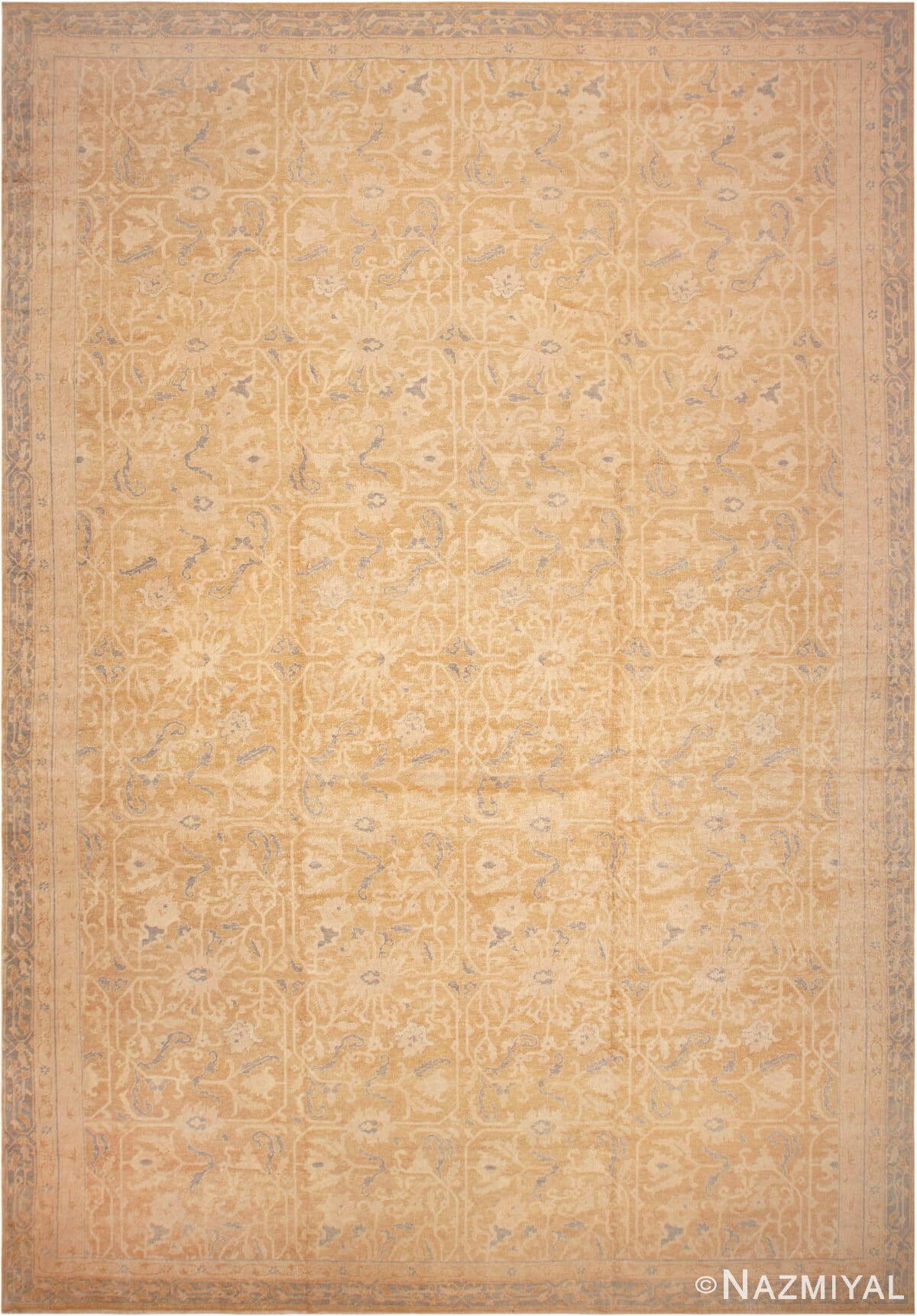 Large Modern Sultanabad Style Gold Tones Rug 61162 by Nazmiyal Antique Rugs