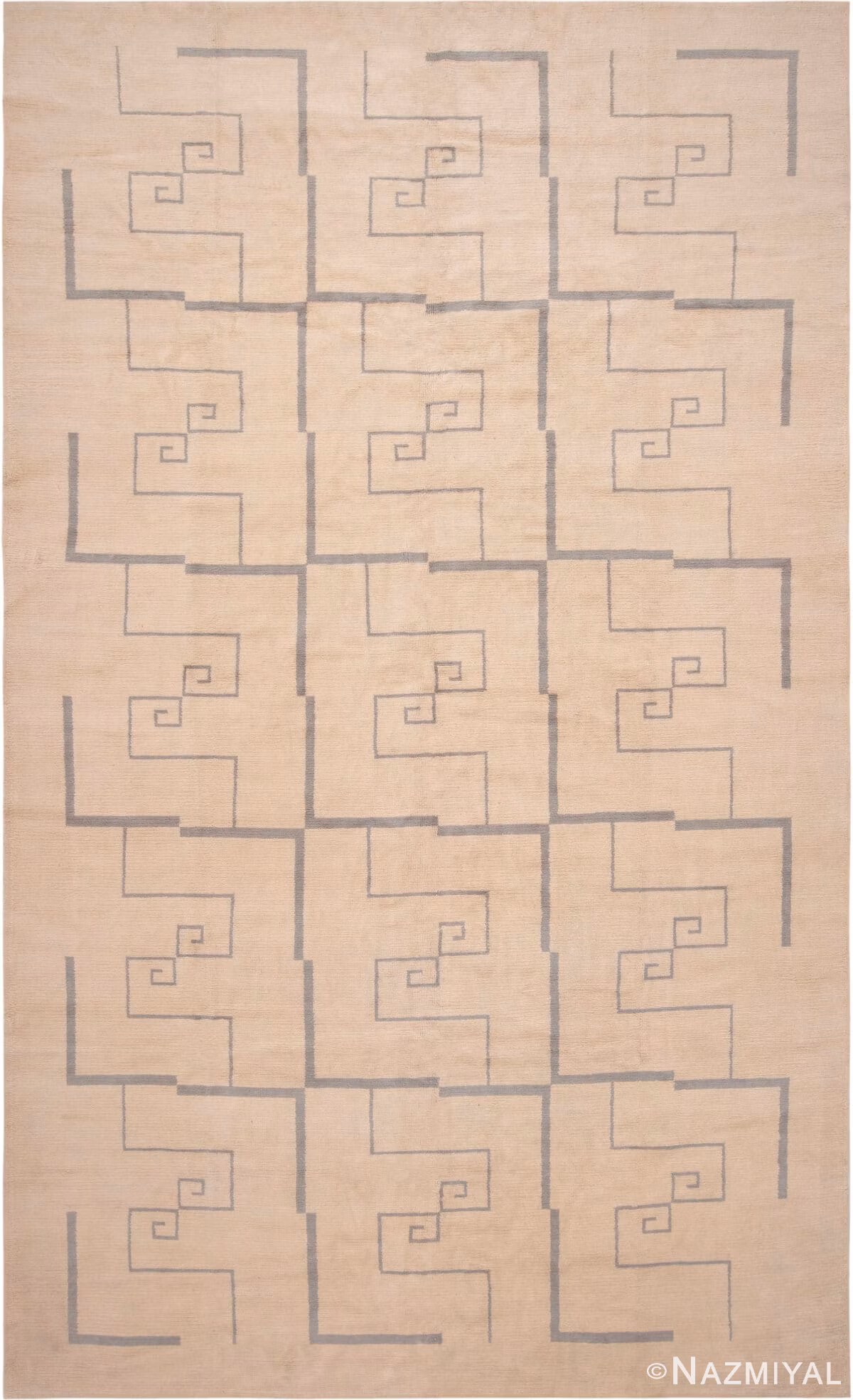 Modern Greek Key Influenced Contemporary Rug 61164 by Nazmiyal Antique Rugs
