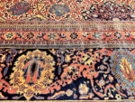 Border Of Large Fine Antique Persian Mohtashem Kashan Rug 73066 by Nazmiyal Antique Rugs