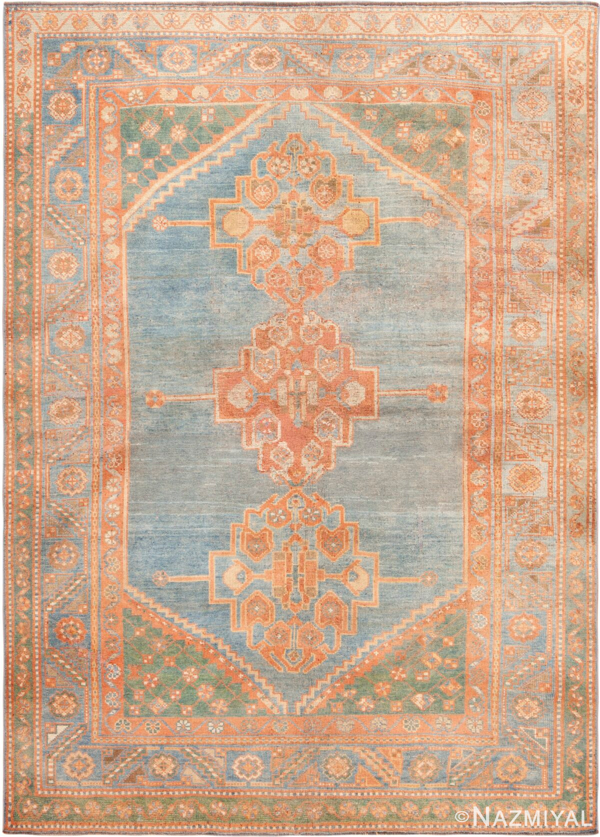 Antique Persian Geometric Kurdish Rug 73268 by Nazmiyal Rugs