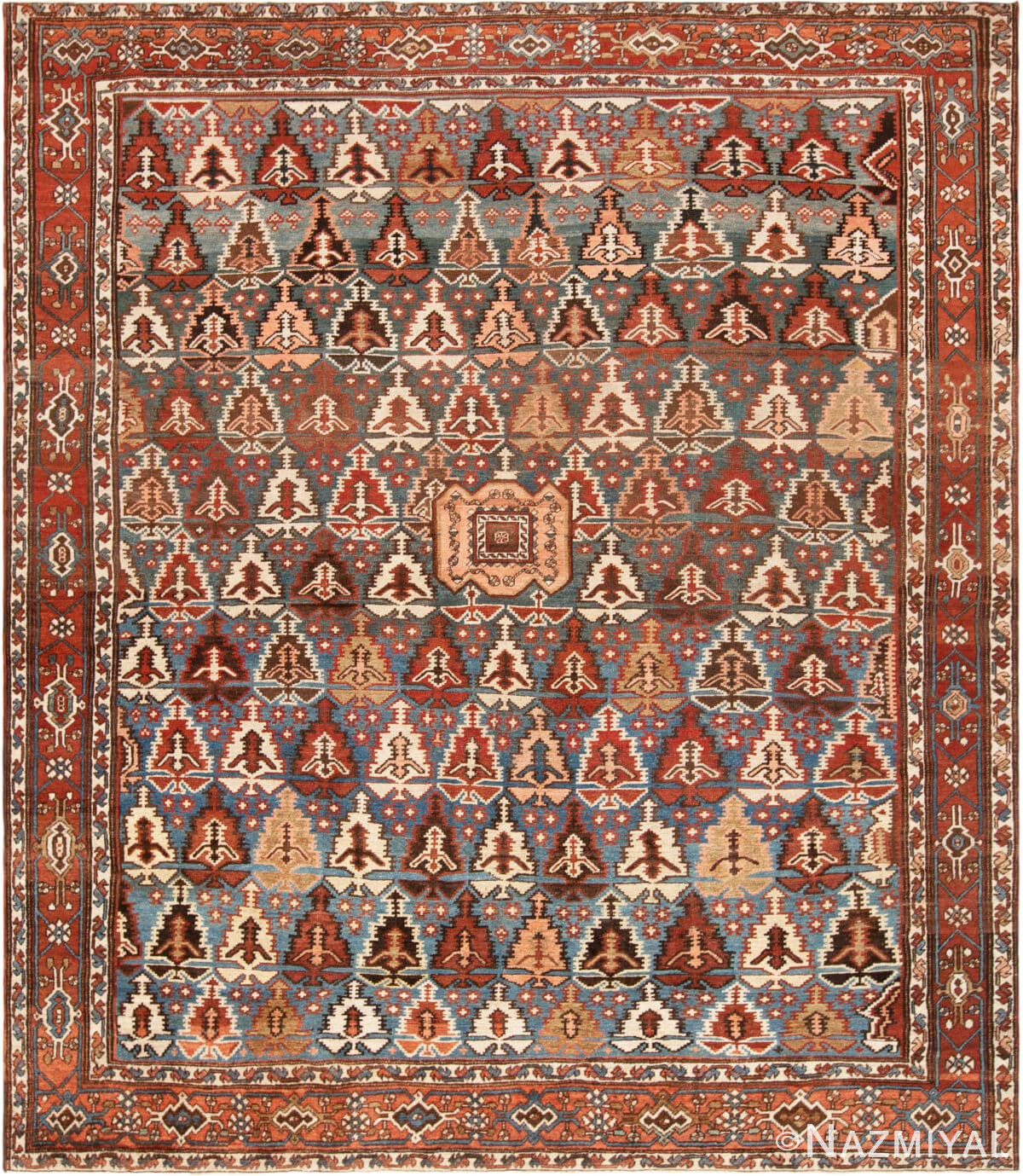 Tribal Antique Persian Bakshaish Rug 73214 by Nazmiyal Antique Rugs