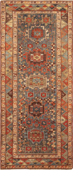 Antique Persian Geometric Runner Rug 73109 by Nazmiyal Antique Rugs