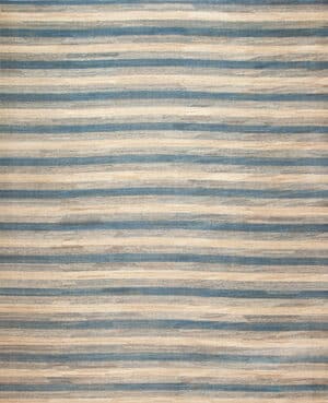 Large Flatweave Striped-Pattern Modern Contemporary Kilim Rug 11930
