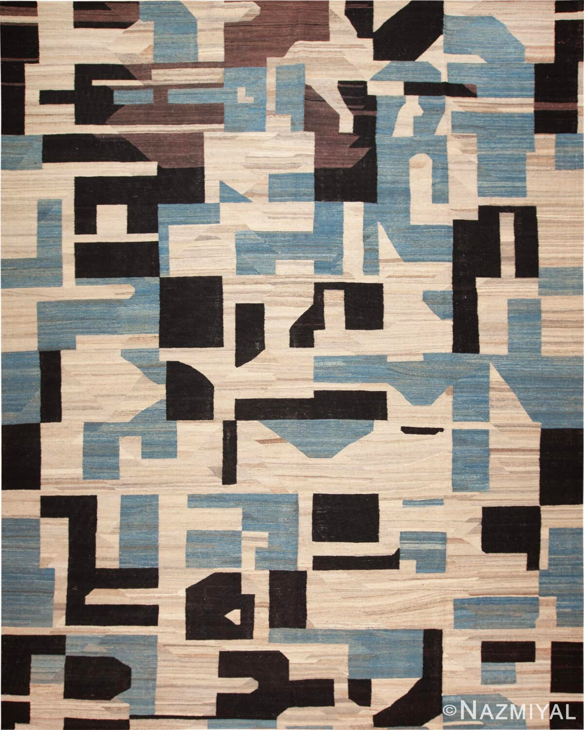 Large Geometric Flatweave Modern Contemporary Kilim Rug 11955 by Nazmiyal Antique Rugs