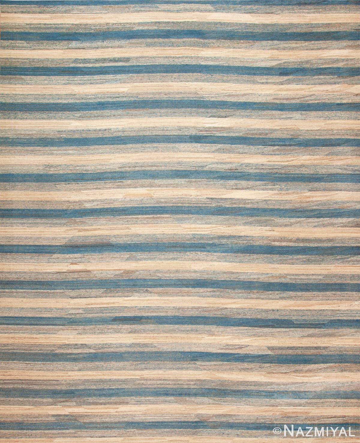 Large Flatweave Striped-Pattern Modern Contemporary Kilim Rug 11930