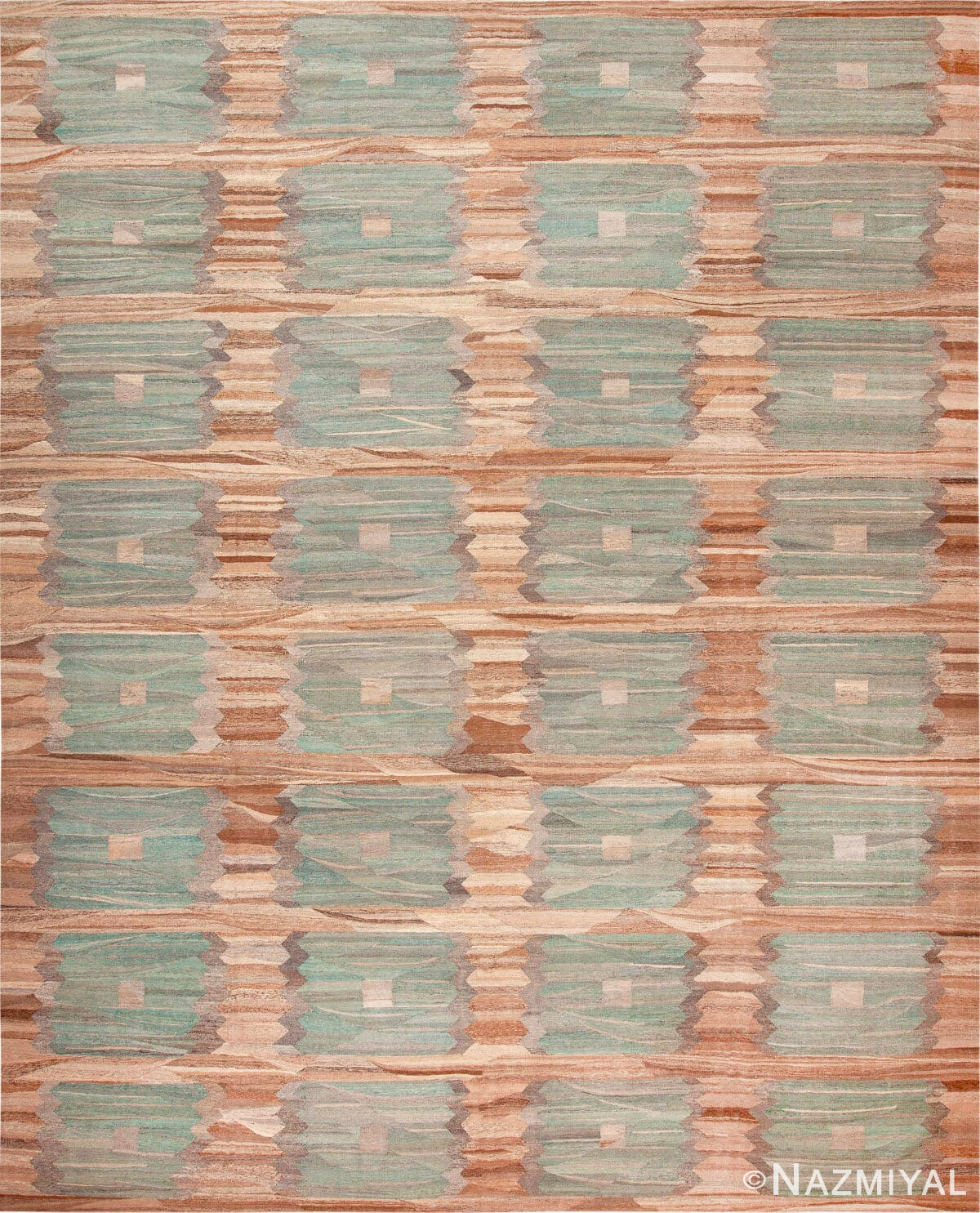 Large Beige Tribal Geometric Modern Contemporary Kilim Rug 11922 by Nazmiyal Antique Rugs