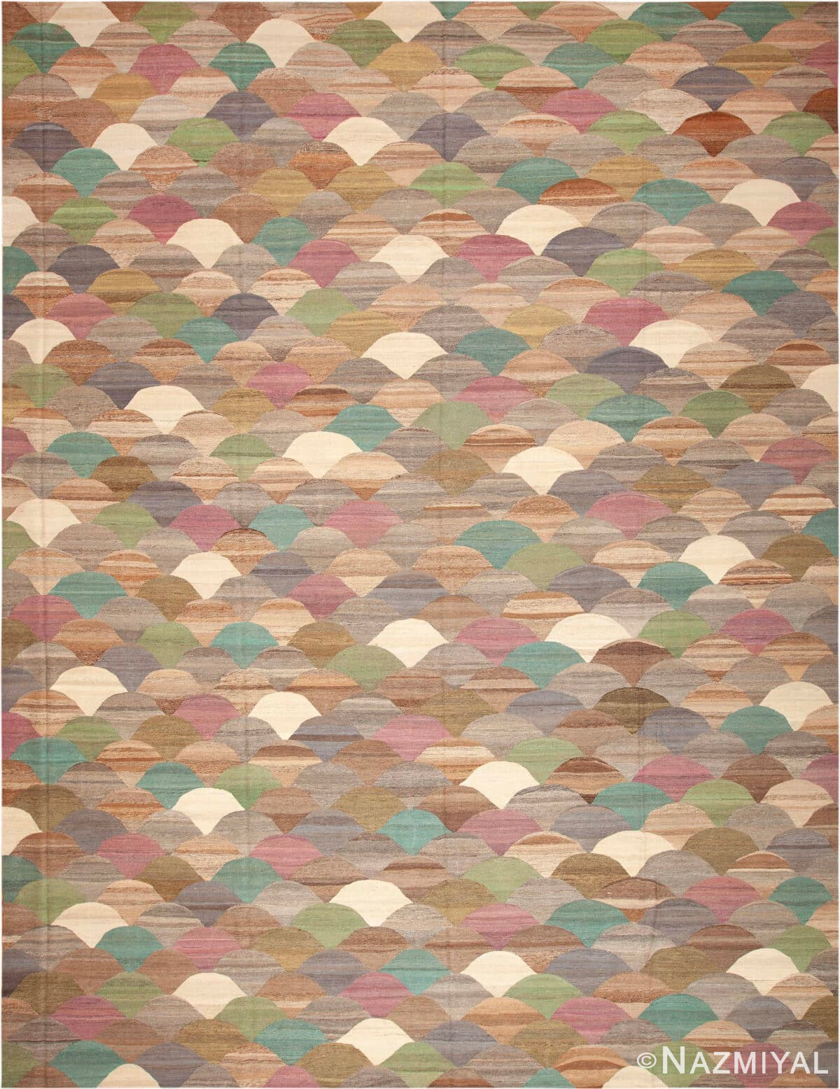 Large Colorful Pastel Tones Modern Contemporary Kilim Rug 11916 by Nazmiyal Antique Rugs