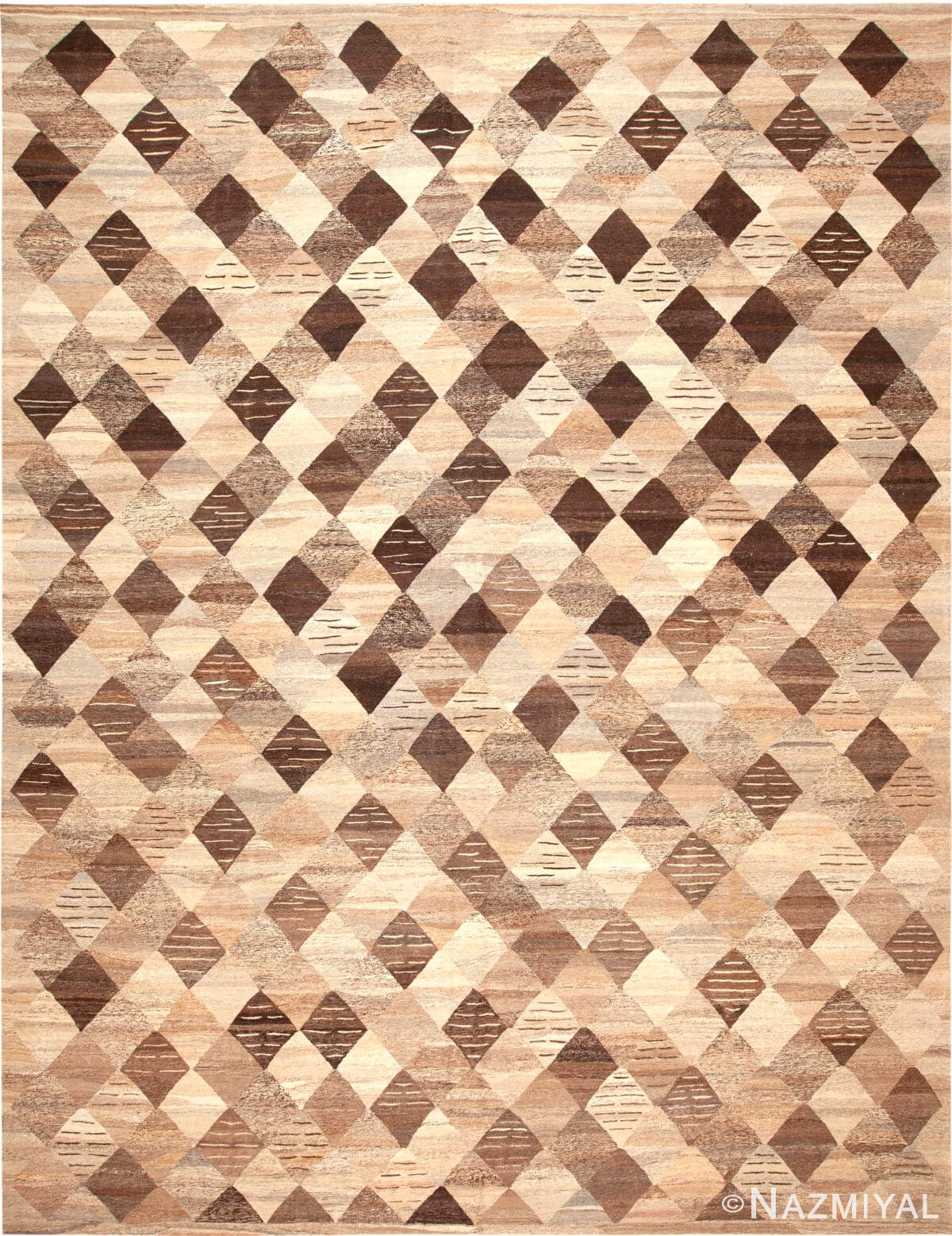 Large Diamond Pattern Geometric Modern Contemporary Kilim Rug 11954 by Nazmiyal Antique Rugs