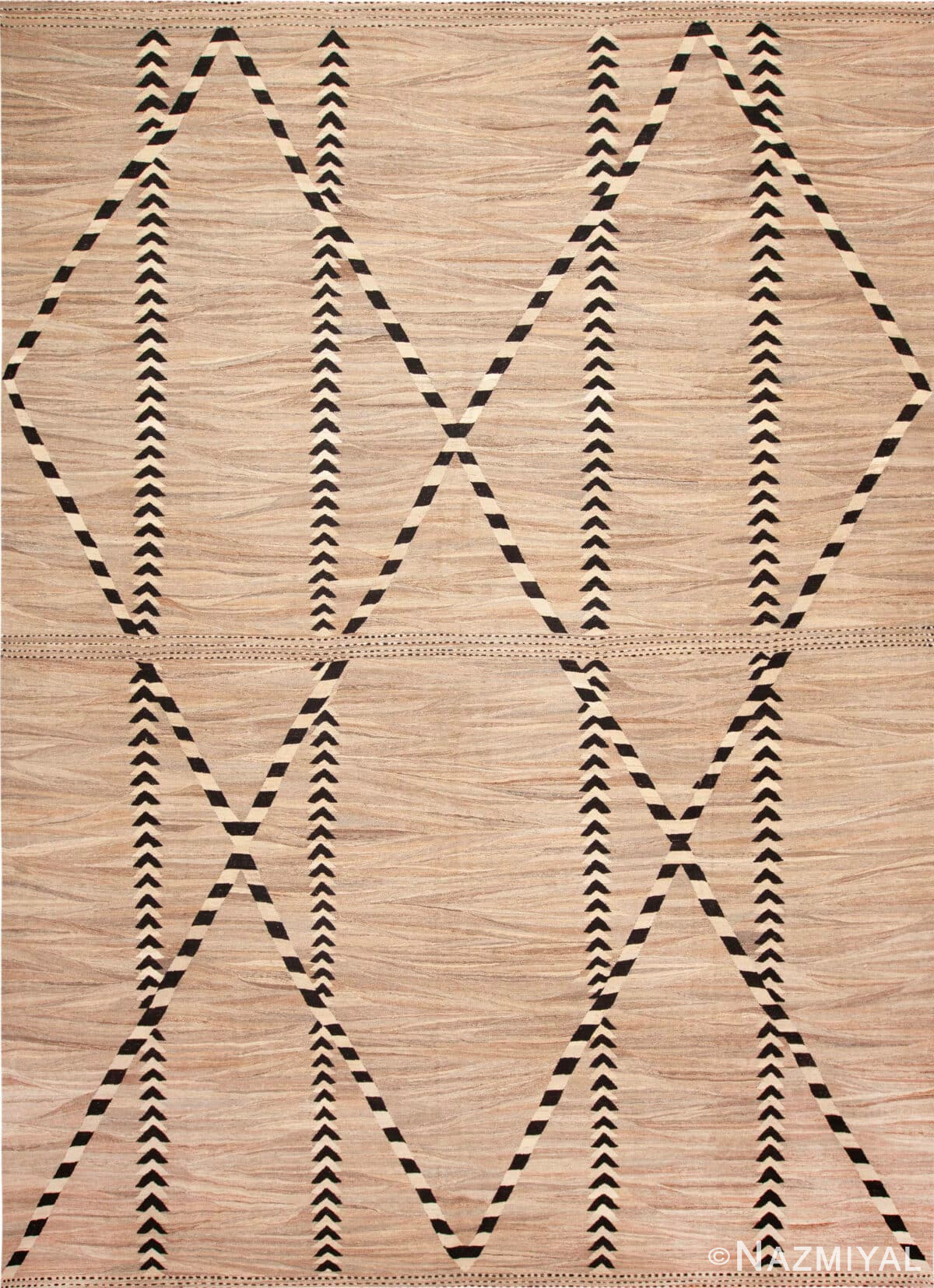 Large Geometric Flatweave Modern Contemporary Kilim Rug 11947 by Nazmiyal Antique Rugs