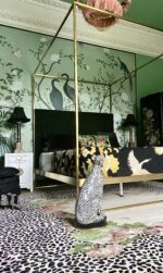 Wendy Morrison Design - Cheetah Florals Hand Tufted Rug 12139 by Nazmiyal Antique Rugs