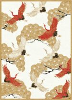 Wendy Morrison Design - Cranes in Trees Hand Tufted Rug 12142 by Nazmiyal Antique Rugs