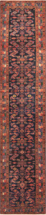Antique Persian Hamedan Hallway Runner Rug 43844 by Nazmiyal Antique Rugs