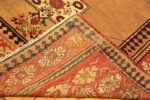 Camel Background Open Field Tribal Geometric Medallion Antique Persian Serab Carpet 43949 by Nazmiyal Antique Rugs