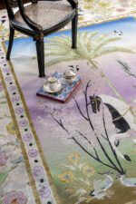 Close Up Of Wendy Morrison Design A Mughal Painting Hand Knotted Rug 12130 by Nazmiyal Antique Rugs