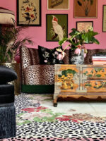 Wendy Morrison Design - Cheetah Florals Hand Tufted Rug 12139 by Nazmiyal Antique Rugs