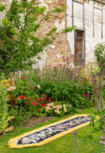 Garden Wendy Morrison Design - A Mughal Flower Show Hand-Tufted Runner Rug 12132 by Nazmiyal Antique Rugs