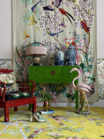 Wendy Morrison Design-Birdsong Yellow Hand-Tufted Rug 12137 by Nazmiyal Antique Rugs