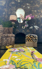 Wendy Morrison Design - Birdsong Yellow Hand-Tufted Runner 12138 by Nazmiyal Antique Rugs