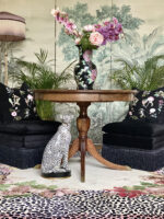Wendy Morrison Design - Cheetah Florals Hand Tufted Rug 12139 by Nazmiyal Antique Rugs