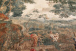 17th Century Antique French Silk and Wool Renaissance Tapestry: Aristocrats at Leisure in an Idyllic Countryside Setting 73309 by Nazmiyal Antique Rugs Collection