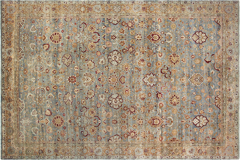 Large Antique Persian Kerman Rug 73200 by Nazmiyal Antique Rugs