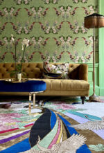 Living Room Wendy Morrison Design Arc-en-Ciel Wool and Silk Hand Knotted Rug 12133 by Nazmiyal Antique Rugs