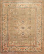 Soft Light Color Open Minimalist Pattern Antique Persian 19th Century Ziegler Sultanabad Rug 46098 by Nazmiyal Antique Rugs