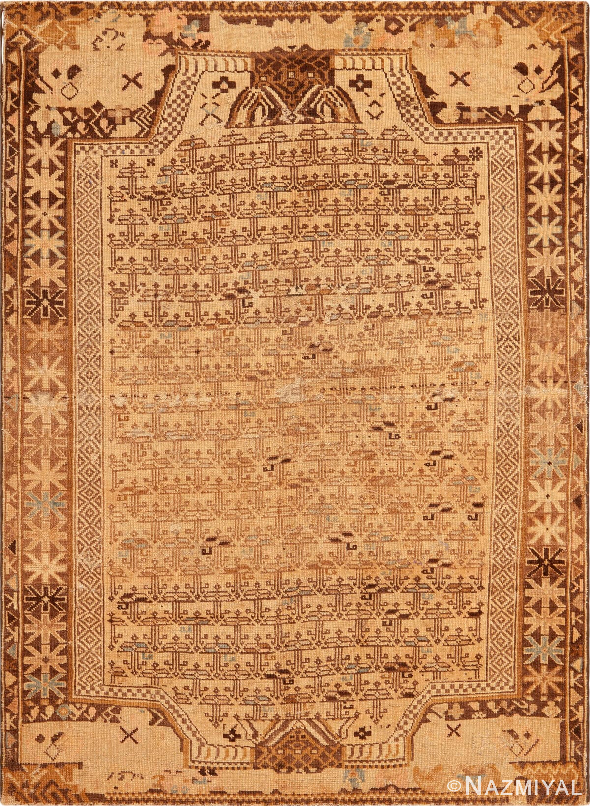 Antique Caucasian Karabagh Small Size Rug 43999 by Nazmiyal Antique Rugs