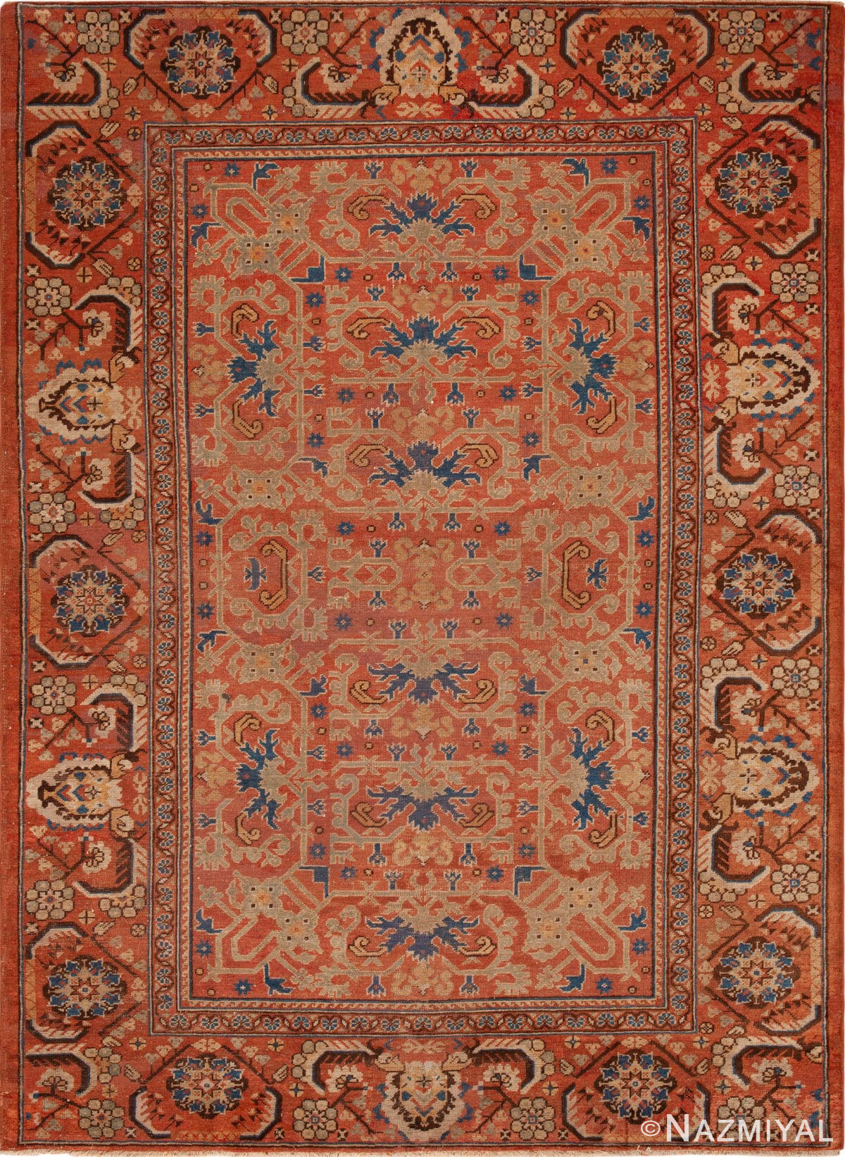 Antique Geometric Design Persian Rug 43860 by Nazmiyal Antique Rugs