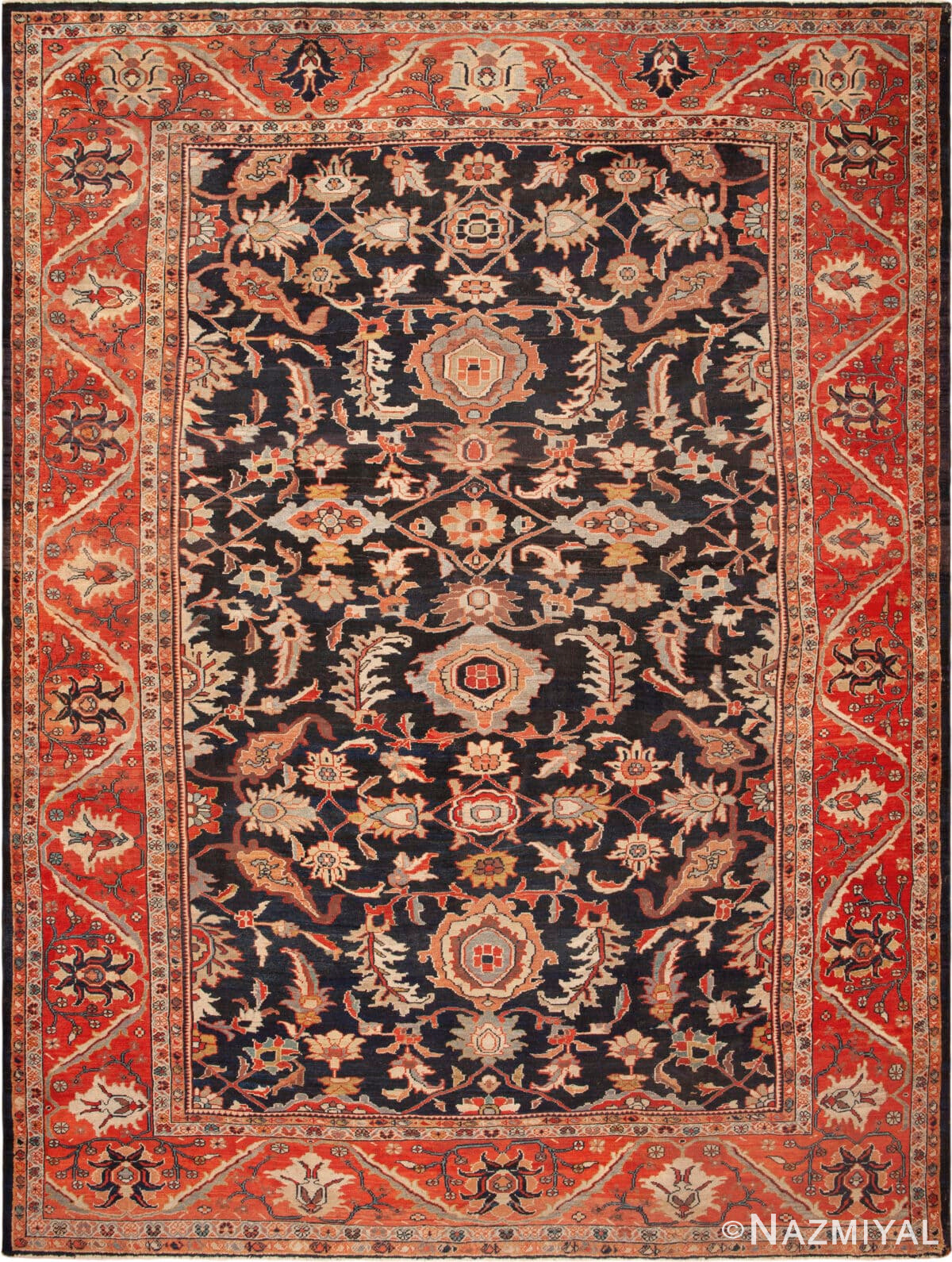 Antique Persian Sultanabad Rug 43356 by Nazmiyal Antique Rugs