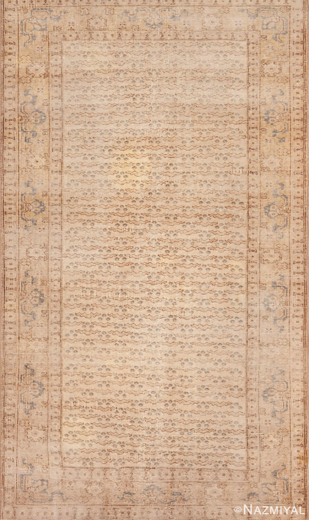 Large Ivory-Background Allover Design Vintage Turkish Sivas Carpet 73296 by Nazmiyal Antique Rugs