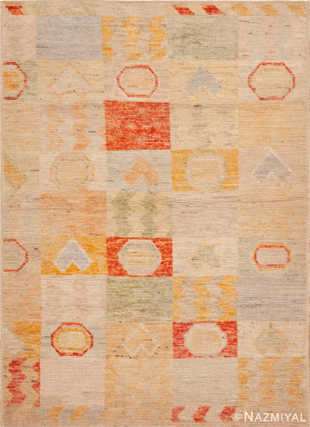 Modern Contemporary Geometric Flat Weave Kilim Rug 12117 by Nazmiyal Antique Rugs Collection