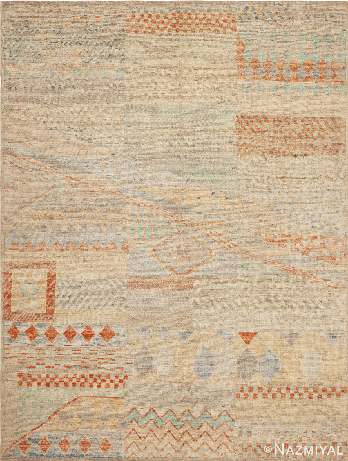 Modern Flatweave Geometric Kilim Rug 12122 Nazmiyal Antique Rugs