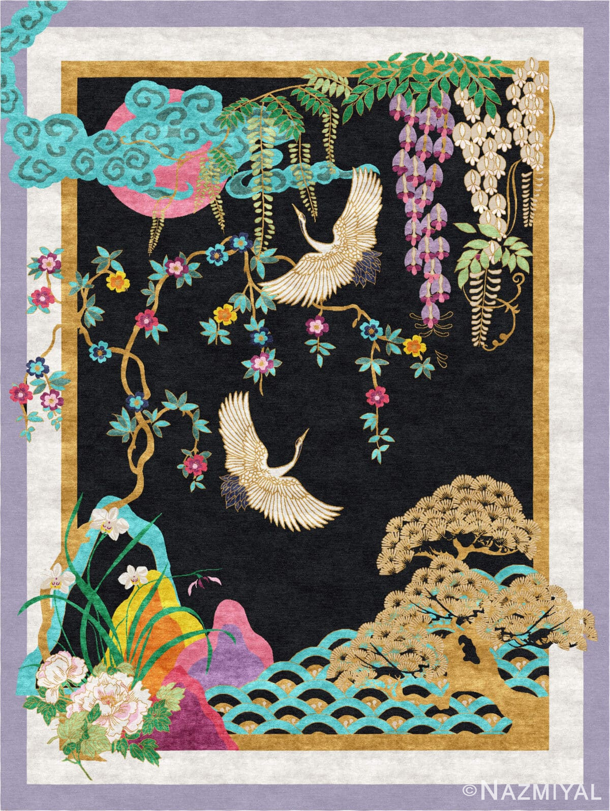 Wendy Morrison Design - Eternity Dark Hand Tufted Rug 12148 by Nazmiyal Antique Rugs
