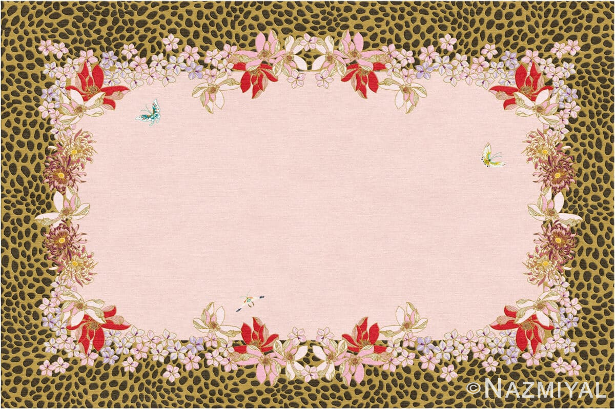 Wendy Morrison Design - Leopard Florals Hand-Tufted Rug 12174 by Nazmiyal Rugs