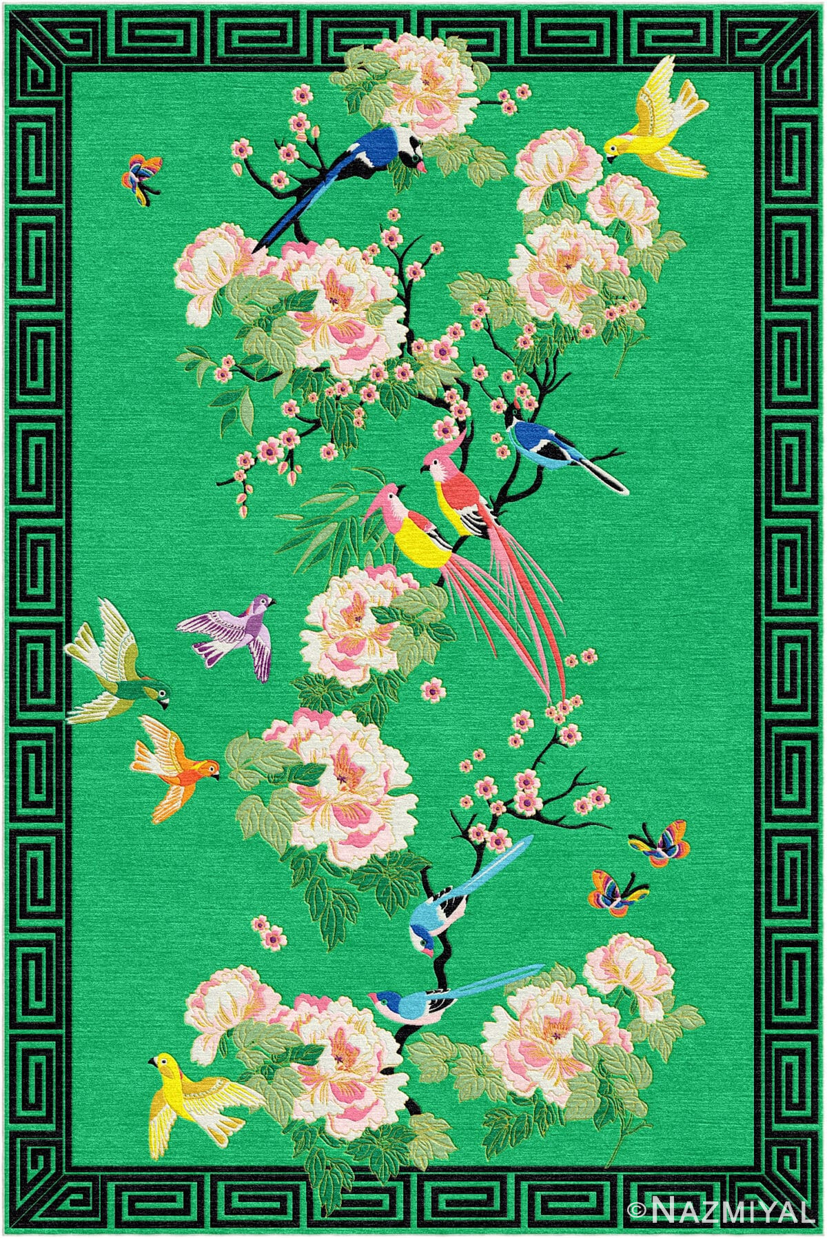 Wendy Morrison Design - Nurture Green Hand-Tufted Rug 12184 by Nazmiyal Antique Rugs