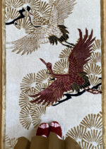 Wendy Morrison Design - Cranes in Trees Hand Tufted Runner Rug 21243 by Nazmiyal Antique Rugs