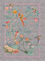 Wendy Morrison Design - Floral Waves Blue Hand-Knotted Rug 12153 by Nazmiyal Antique Rugs