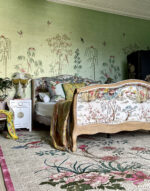 Wendy Morrison Design - Floral Waves Pink Hand-Knotted Rug 21254 by Nazmiyal Antique Rugs