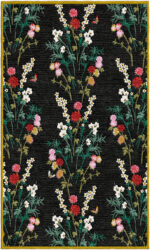 Wendy Morrison Design - Flowers of Virtue Graphite Hand-Tufted Rug 12155 by Nazmiyal Antique Rugs