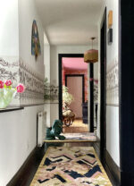 Wendy Morrison Design - Herringbone Florals Hand-Tufted Runner Rug 21260 by Nazmiyal Antique Rugs