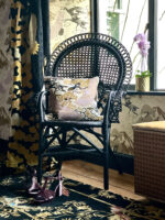 Wendy Morrison Design - Jardin de Orient Black Hand-Tufted Runner Rug 21262 by Nazmiyal Antique Rugs