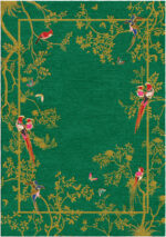 Wendy Morrison Design - Jardin de Orient Green and Gold Hand-Tufted Rug 21264 by Nazmiyal Antique Rugs