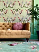 Wendy Morrison Design - Jardin de Orient Green and Gold Hand-Tufted Rug 21264 by Nazmiyal Antique Rugs