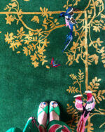 Wendy Morrison Design - Jardin de Orient Green and Gold Hand-Tufted Rug 21264 by Nazmiyal Antique Rugs