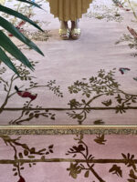Wendy Morrison Design - Jardin de Orient Pink and Gold Hand-Tufted Rug 21266 by Nazmiyal Antique Rugs