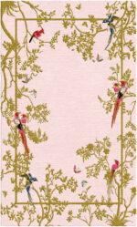 Wendy Morrison Design - Jardin de Orient Pink and Gold Hand-Tufted Rug 12166 by Nazmiyal Antique Rugs